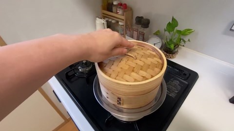 【せいろで蒸しさつまいも】ホクホク甘くて、おやつにもぴったり♪