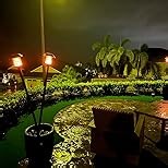 ZOOHAR Solar Pathway Flame Lights - Outdoor Solar LEDs with Metal Construction, Waterproof, Perfect for Gardens, Pathways, Patio, Balcony & Pool, 2 Packs