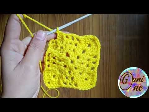 Crochet granny square design |crochet coaster |thank you 🤗