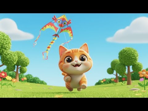 Kitty & the Flying Kite Song 🐱🪁 | Fun Baby Songs & Nursery Rhymes for Kids | kitty kite song, learn
