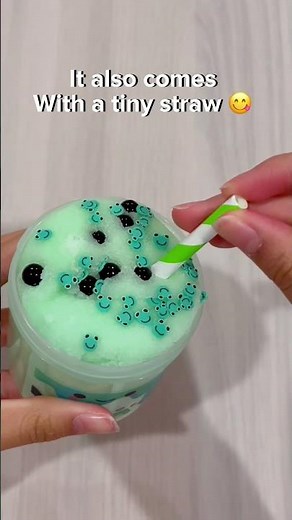 Reviewing @BlushingBB Frozen Froggo Boba Slime! 🐸