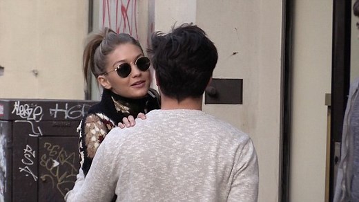 Gigi Hadid stuns in crocheted Afghan sweater coat in Paris