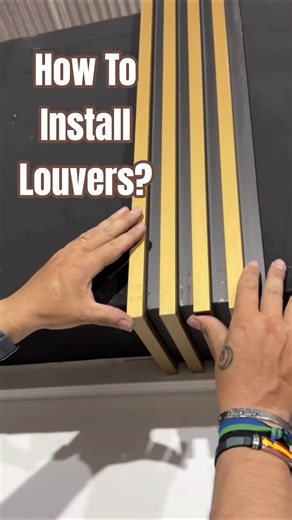 HOW TO INSTALL LOUVERS PANELS?🤯 #homedecor #wall #shorts
