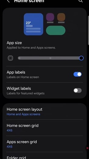 how to increase and decrease apps size in Samsung phones 🤳 #samsungtips #viral #new #ytshorts #reel