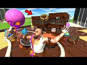 Franklin Fall in Deepest Chocolate Pool In Indian Bike Driving 3D!