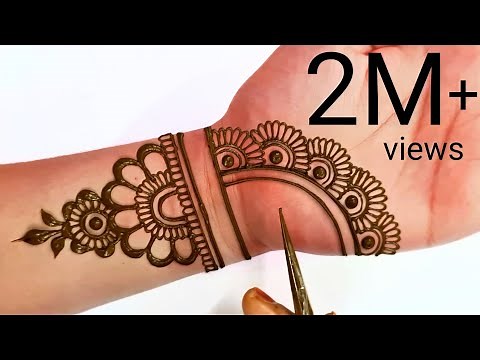 Asan stylish Diwali mehndi design | Black hand henna design | Asan Mehandi design
