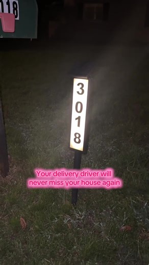Never worry about packages or guests passing your house again! This solar LED address sign charges during the day and lights up automatically at night 🌙 Perfect for driveways, yards, or garden decor. #HomeImprovement #AmazonFinds #SolarLight #HouseNumbers #OutdoorDecor
