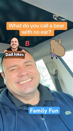 What do you call a bear with no ear? #dadjokes #cleanjokes #SpreadJoy #FamilyFun #foryou #dadhumor
