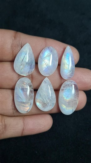 100% Natural Rainbow Moon-stone Gemstone Cabochon Smooth Mix Loose Gemstone for Jewelry Making Wholesalegems 19-23 MM Size 6 Pcs A-140 - Etsy