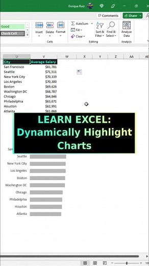Learn Excel: Dynamically Highlight Charts!🙌 #excel #tutorial #data #analytics #learnontiktok #mavenanalytics