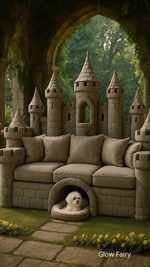 both people and pets agree that the castle couch is awesome 🤩 | Glow Fairy