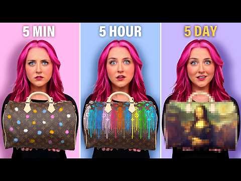 I Painted a LOUIS VUITTON Bag in 5 MIN vs 5 HOURS vs 5 DAYS