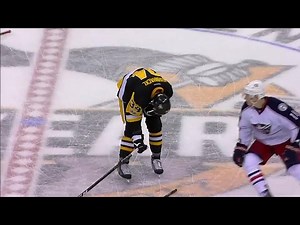 Gotta See It: Calvert breaks his stick across the back of Kuhnhackl