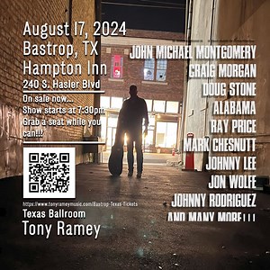 #bastroptx #acousticmusic #countrymusic #singersongwriter #SmithvilleCommunityClinic #hamptoninnbastrop Smithville Community Clinic Wayne Public Relations https://www.tonyrameymusic.com/Bastrop-Texas-Tickets | Tony Ramey