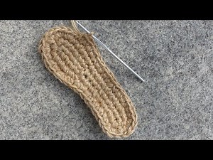 Free Crochet Sole Pattern | Jute Twine | Adult Size