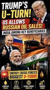 US Allows Russian Oil Sales — India Among beneficiaries-Energy Crisis Forces Trump's Biggest U-Turn