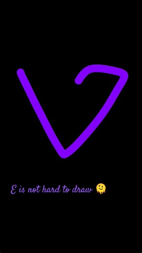 E is not hard to draw 🫠