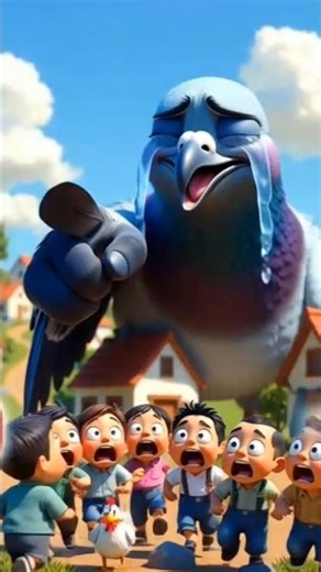 The Giant Pigeon & the Brave Hen | Funny Cartoon Story #aivideo