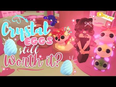 𑣲 Are Crystal Eggs still worth opening? hatching 30 to find out!! + NEW pet ⊹˖✦ Adopt me! 𝜗𝜚. ݁₊