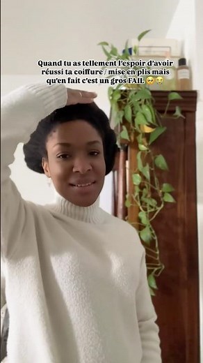 Mise en plis sur cheveux naturels crépus / frisés lissés : ECHEC 😭
