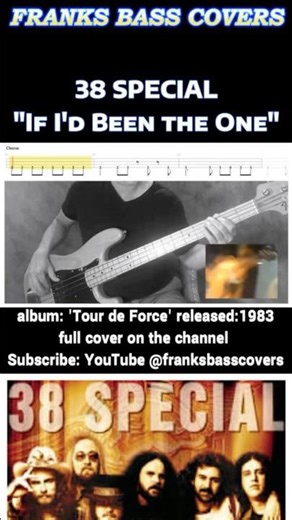 IF I'D BEEN THE ONE - 38 SPECIAL | FRANKS BASS COVERS #shorts2026