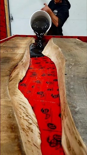 Swirling Walnut & Black Resin Table 👀 Link In Bio For A Table Quote 👆 #custom #furniture #local