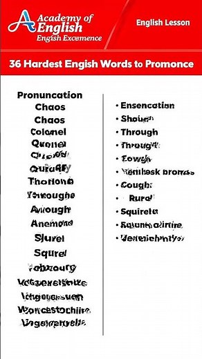 36 hardest English words to pronounce