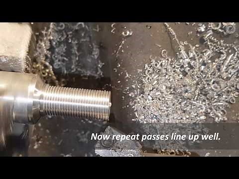 Lathe threading with GRBL (testing)