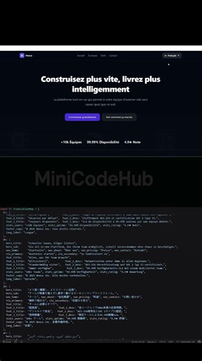 React i18n Switcher | Multi-Language UI #ReactJS #i18n #WebDev #Frontend #MiniCodeHub