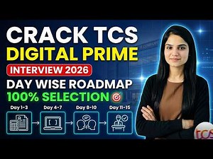 Crack TCS Digital Prime Interview 2026 | Day Wise Roadmap for 100% Selection