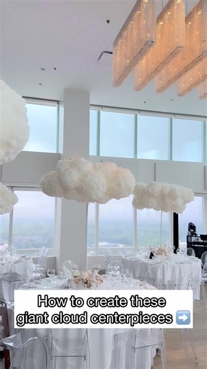 MIA Hamza / Educator | After our cloud video went viral We received a lead asking for extra-large cloud centerpieces — over 52 inches in diameter — and I was... | Instagram