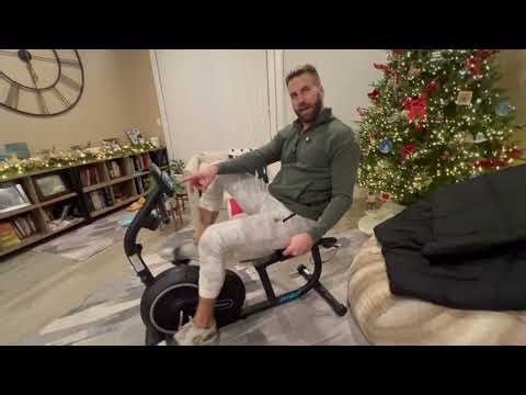 MERACH Recumbent Exercise Bike for Home with Smart Bluetooth and Exercise Bikes Exclusive App, LCD