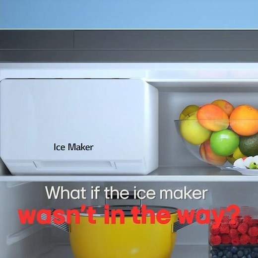 LG Home Ice Solution | Slim SpacePlus™ Ice Design Saves Fridge Storage Space