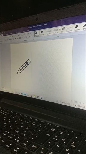 pencil ✏️ symbol on Ms word using coding in laptop ||Ever Short cut||YouTube shorts||