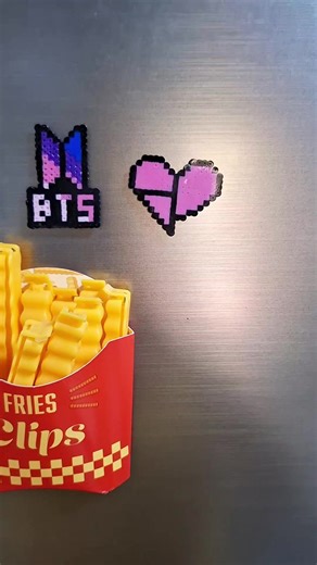 diy ref magnet using perler beads