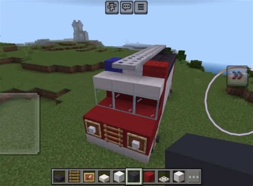 How to make a fire truck in Minecraft 🚒 #minecraft#minecraftbuilds#capcut