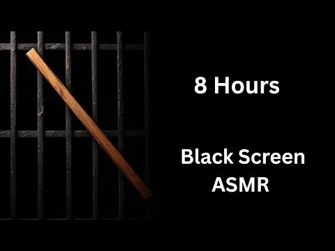 Wood Tapping Metal Grill ASMR | 8 Hours Black Screen Sounds for Sleep