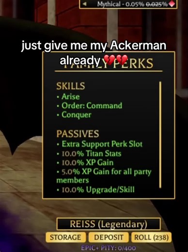 I don’t want 3 Reiss clan bro 😭🙏 #attackontitanrevolution #roblox | roblox