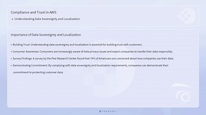 ► Exclusive Lesson: Understanding Data Sovereignty and Localization ► ENROLL IN THIS COURSE: ◙ Full Course Title: AWS Certified Cloud Practitioner Exam Prep Cloud Mastery ◙ Course Link: https://youaccel.com/course/aws-certified-cloud-practitioner-comprehensive-guide/premium ◙ Limited-time offer: Get exclusive bonus materials when you enroll today! ◙ Join 2 Million Students with over 100,000 Reviews. ► DISCOVER MORE: ◙ Explore all Courses: https://youaccel.com/courses.php ► LESSON SUMMARY: Unders