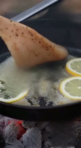 Butter-Fried Fish Over Campfire 🐟🔥