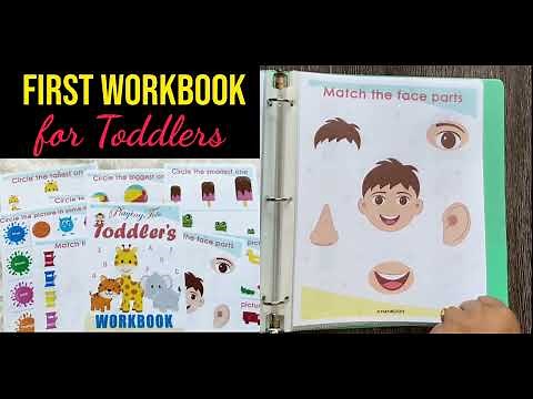 Toddler's First Workbook, Fun Worksheets, 2 years old worksheets, 3 years old worksheets