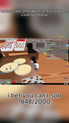 Roblox Late 2010 Work at a pizza place - Cook gameplay