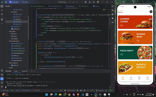 Full-Stack Food Delivery App with React Native Expo | Ankush Meshram posted on the topic | LinkedIn