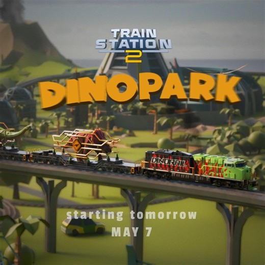 🦖🦕The Dino Park event on TrainStation2 starts tomorrow! Gather your friends and embark on a journey filled with adventure, challenges, and of course, dinosaurs! Show your excitement by dropping 🦖 in the comments below. 🗓Duration: 07.05.2024 12:00 - 27.05.2024 12:00 UTC | TrainStation