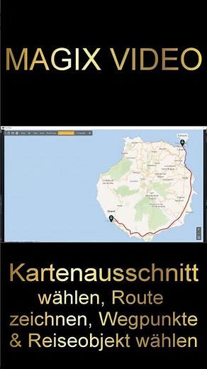 MAGIX Travel Maps - Reiseroute auf Gran Canaria Map #shorts