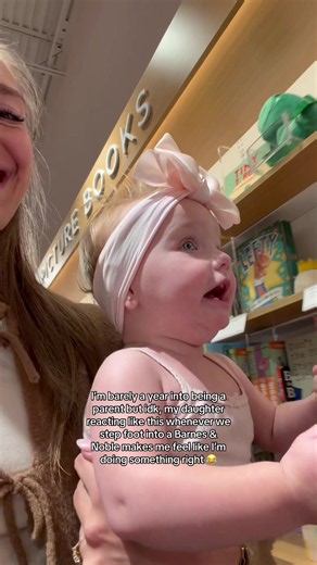 Baby Loves Barnes & Noble: Adorable Bookstore Reaction at 1 Year