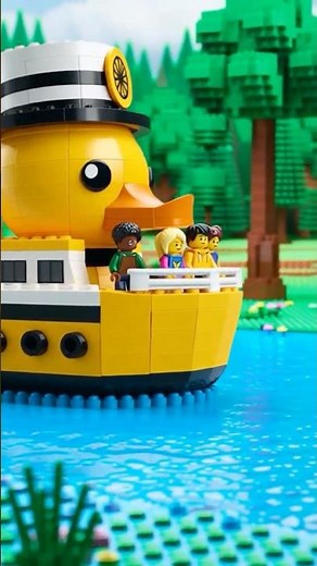 Yellow duck ferry #kidstee #lego Find MakeCalbeLaugh Tee at esty!