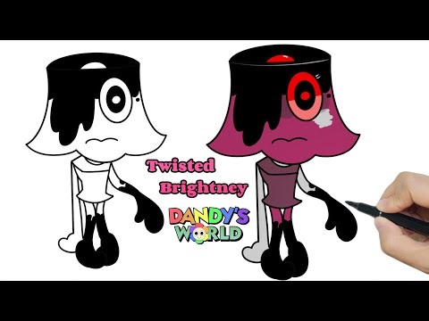 How to Draw Twisted Brightney from Dandy's World Step by Step
