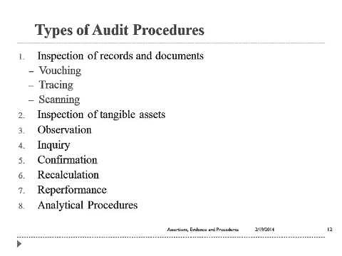 Types of Audit Procedures