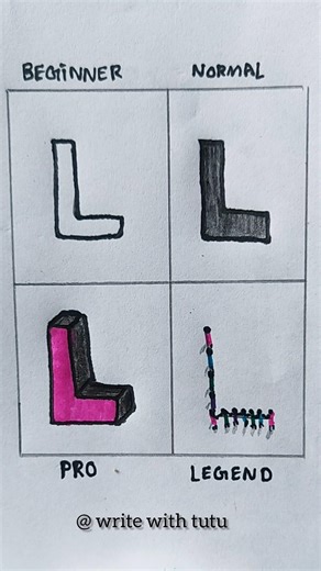 How to draw 3d letter "L"
